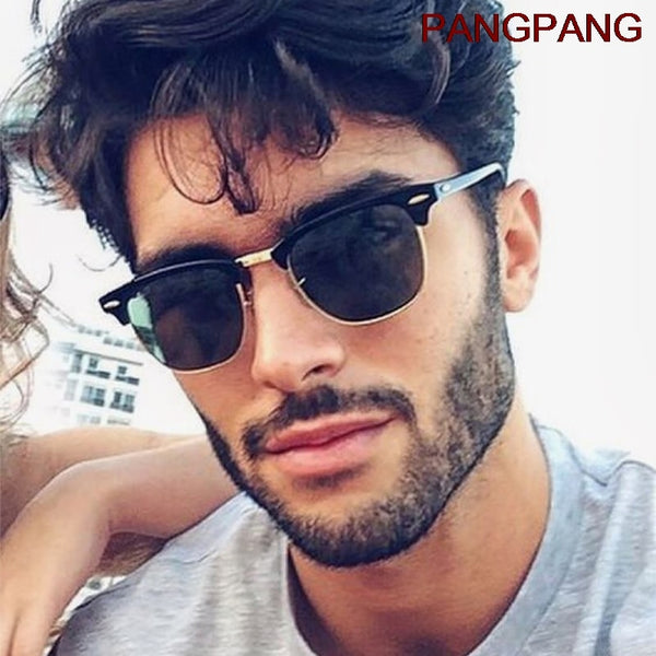 Men's Semi-Rimless Sunglasses